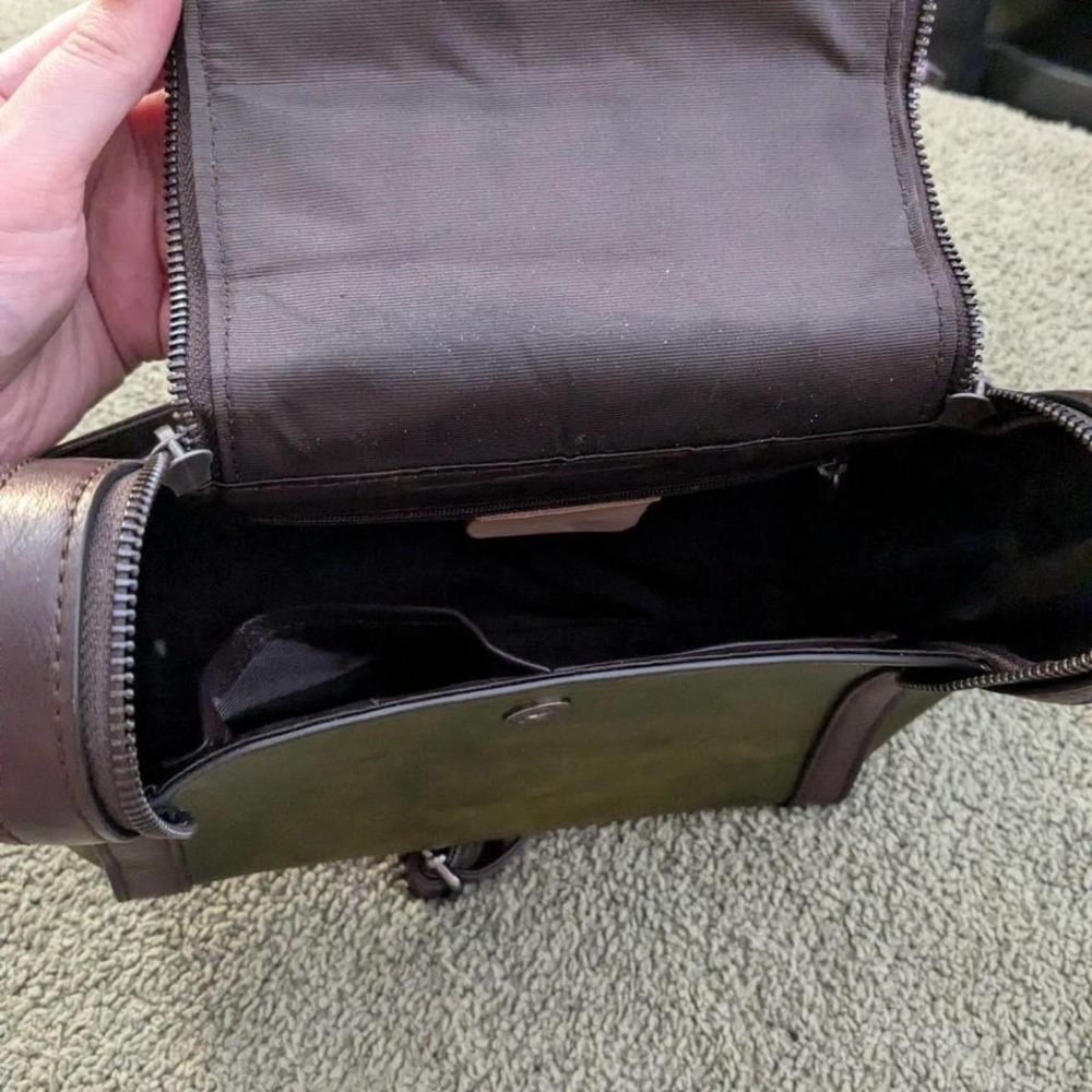 Retro Real Leather Shoulder Bag with Bow Detail - Picture 6 of 8